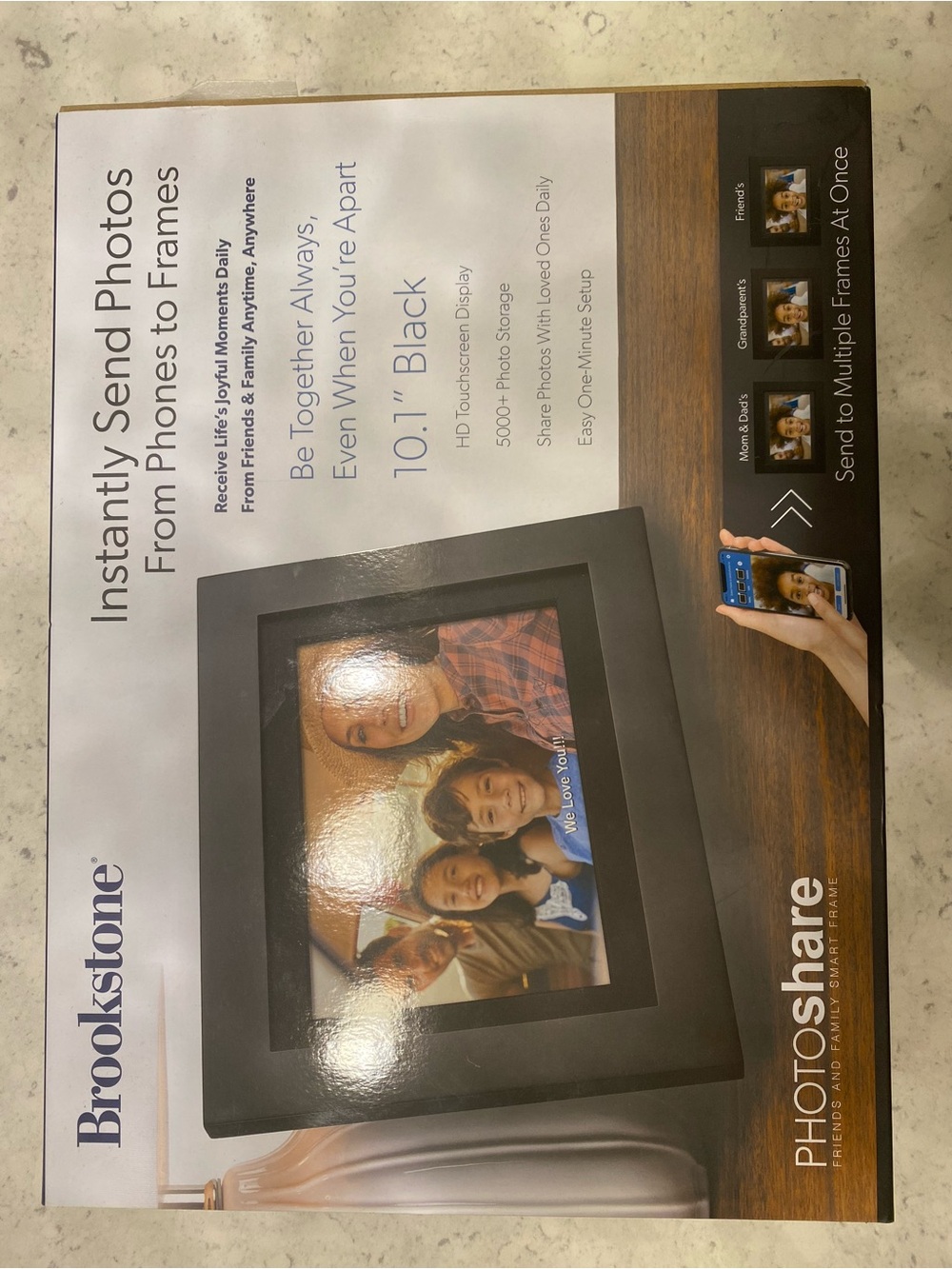 Brookstone PhotoShare Digital Photo Frame in Black and White